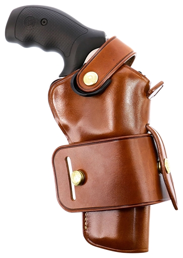 Picture of Galco Wheelgunner 2.0 OWB Tan Leather Belt Slide Fits S&W L Frame/Ruger Security-Six Fits 4" Barrel Ambidextrous WG2104
