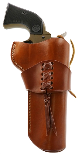 Picture of Galco Wrangler OWB Tan Leather Belt Loop Fits Ruger Wrangler Right Hand Compatible w/ Wrangler Cartridge Belt WWR320
