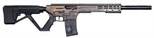 Picture of Garaysar Ft. Myers FEAR-125 AR-Style 12 Gauge with 20" Barrel, 5+1 Capacity, Bronze Battleworn Metal Finish, Black Synthetic Stock & Polymer Grip Includes 2 Magazines, Hard Case FEAR125BB