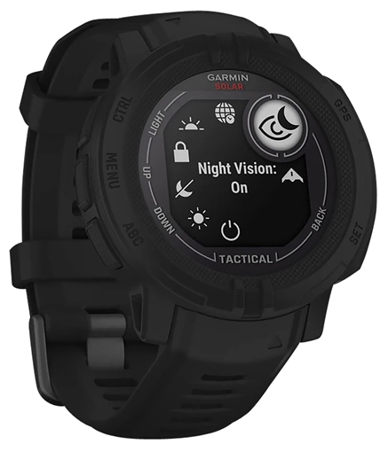 Picture of Garmin Instinct 2 Solar Tactical Edition GPS/Smart Features 32MB Memory Black Size 45mm Compatible w/iPhone/Android 0100262713