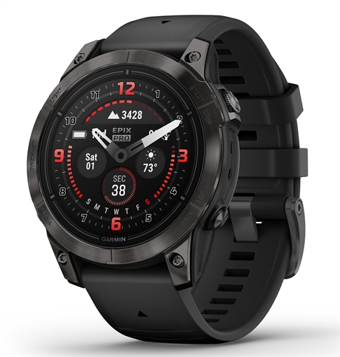 Picture of Garmin epix Pro Gen 2 Sapphire Edition GPS/Smart Features 32GB Memory, Black, Band Size 47mm, Compatible w/ iPhone/Android 0100280310