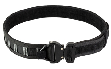 Picture of GBRS Group Assaulter Belt System, 20 Molle Sections, 1.75" Cobra Buckle with D-Ring, Large, 1.5" Nylon Scuba Webbing Construction, Black GEAR-ABSV3-BLK-L