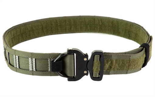 Picture of GBRS Group Assaulter Belt System, 20 Molle Sections, 1.75" Cobra Buckle with D-Ring, Large, 1.5" Nylon Scuba Webbing Construction, Ranger Green GEAR-ABSV3-RG-L