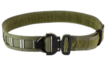 Picture of GBRS Group Assaulter Belt System, 20 Molle Sections, 1.75" Cobra Buckle with D-Ring, Large, 1.5" Nylon Scuba Webbing Construction, Ranger Green GEAR-ABSV3-RG-L