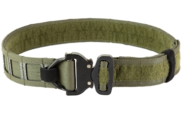Picture of GBRS Group Assaulter Belt System, 20 Molle Sections, 1.75" Cobra Buckle with D-Ring, Medium, 1.5" Nylon Scuba Webbing Construction, Ranger Green GEAR-ABSV3-RG-M