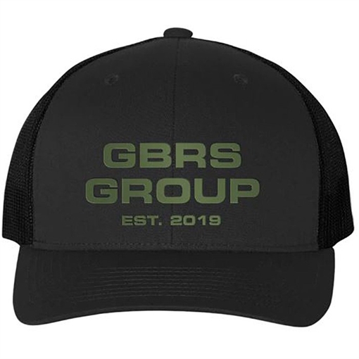 Picture of GBRS GROUP INSTRUCTOR TRUCKER HAT - ANNIVERSARY EDITION HAT-SIL-BLKGRN -