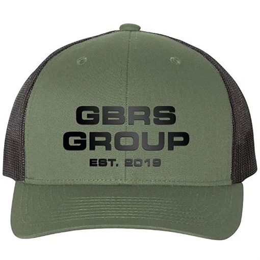 Picture of GBRS GROUP INSTRUCTOR TRUCKER HAT - ANNIVERSARY EDITION HAT-SIL-GRNBLK -