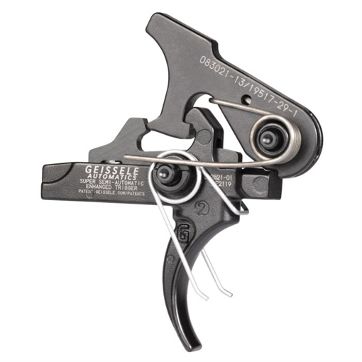 Picture of Geissele Automatics SSA-E Two-Stage Curved Trigger with 2.90-3.80 lbs Draw Weight & Black Oxide Finish for AR-Platform 05160