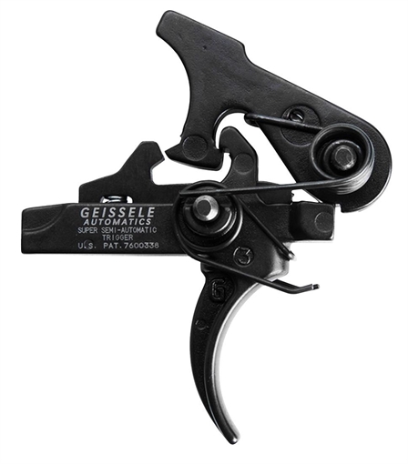 Picture of Geissele Automatics SSA Two-Stage Curved Trigger with 4.25-4.75 lbs Draw Weight & Black Oxide Finish for AR-Platform 05101