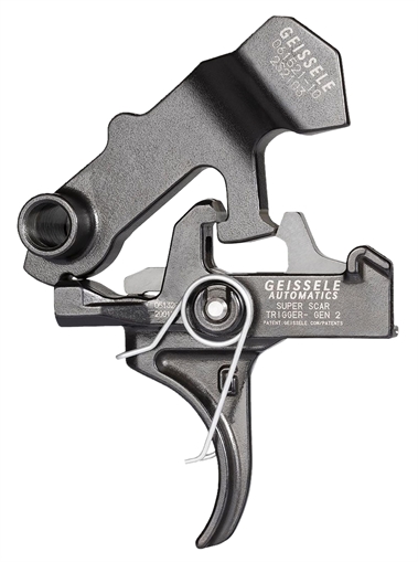 Picture of Geissele Automatics Super Scar Black Oxide Curved Trigger Two-Stage 3.20-4.60 lbs Draw Weight for FN SCAR 05157