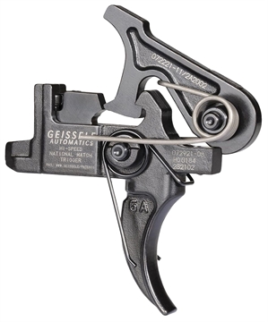 Picture of Geissele Automatics Hi-Speed Match Universal Trigger, Includes 1 Trigger and 3 Springs (for the Hi-Speed Match, Hi-Speed DMR and Hi-Speed Service Trigger), Black 05-181 05181