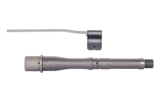 Picture of Geissele Automatics Rifle Barrel, 300 Blackout, 8" Cold Hammer Forged Barrel, 5/8X24 Thread Pitch, Fits AR-15, Chrome Lined, Geissele Taper Profile, Custom Pistol-Length Gas System, Manganese Phosphate Finish, Black, Includes Gas Tube and Gas Block 05-3428