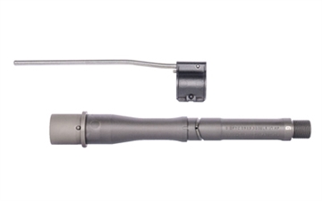 Picture of Geissele Automatics Rifle Barrel, 300 Blackout, 8" Cold Hammer Forged Barrel, 5/8X24 Thread Pitch, Fits AR-15, Chrome Lined, Geissele Taper Profile, Custom Pistol-Length Gas System, Manganese Phosphate Finish, Black, Includes Gas Tube and Gas Block 05-3428