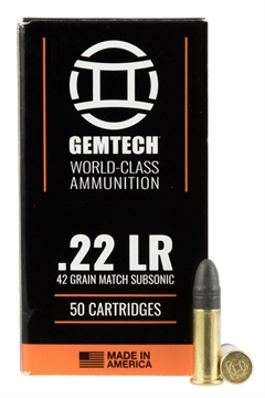 Picture of Gemtech Subsonic 22LR 42gr Lead Round Nose 50/Box 3009679