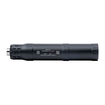 Picture of Gemtech Lunar, Pistol Suppressor, 9MM/300BLK Subsonic, Weight 10oz Long/7oz Short, Length 7" Long/ 4.7" Short, Diameter 1.4", 1/2X28 Thread ID Assembly, Black Anodized Finish 12711