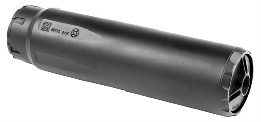 Picture of Gemtech Abyss, Rifle Suppressor, 556NATO, Weight 16oz, Length 6.2", Diameter 1.64", Threads 1/2X28, Stainless Steel and Titanium, High-Temp Cerakote Finish, Black 14372