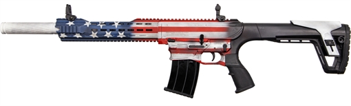 Picture of Gforce Arms GF2512USA GF25 USA 12 Gauge Semi-Auto 3" 5+1 20" Flat Dark Earth Cerakote Threaded Barrel, USA Receiver, Black Adjustable Synthetic Stock w/Black Rubber Grip GF2512USA GF25USA