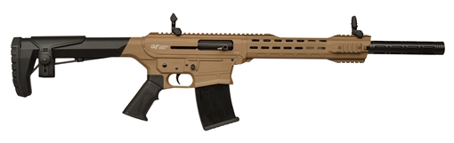 Picture of Gforce Arms GF25 12 Gauge Semi-Auto 3" 5+1 20" Flat Dark Earth Cerakote Threaded Barrel Flat Dark Earth Cerakote Receiver, Black Synthetic Stock GF2512FDE