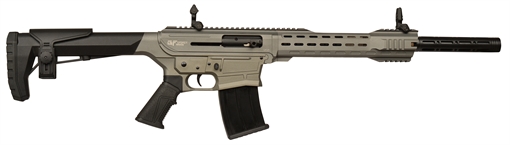 Picture of Gforce Arms GF25 12 Gauge Semi-Auto 3" 5+1 20" Tungsten Cerakote Threaded Barrel, Tungsten Cerakote Receiver, Black Synthetic Stock GF251220TG