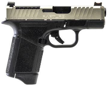 Picture of Gforce Arms Rapture Sub-Compact Frame 9mm Luger 12+1 3.25" Black Steel Barrel, Nickel Optic Cut/Serrated Steel Slide, Black Cerakote Polymer Frame GF932512BN