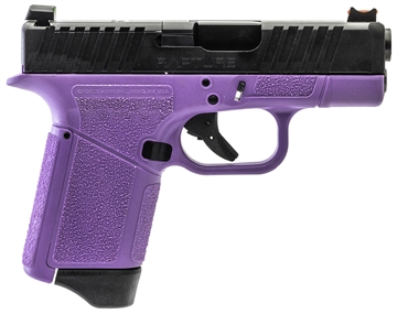 Picture of Gforce Arms Rapture Sub-Compact Frame 9mm Luger 12+1 3.25" Black Steel Barrel, Black Optic Cut/Serrated Steel Slide, Purple Cerakote Polymer Frame GF932512PUB