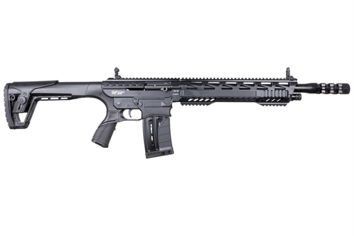 Picture of Gforce Arms GF99 Deluxe 12 Gauge 5+1 20" Black Threaded Barrel, Black Cerakote Picatinny Rail Receiver, Adjustable Black Synthetic Stock GF991220DLX