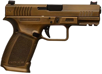 Picture of Gforce Arms Exodus 9mm Luger 15+1 4.02" Black Steel Barrel, Bronze Cerakote Serrated Steel Slide, Bronze Cerakote Polymer Frame w/Accessory Rail, Textured Grip GFRPX3C9BNZ