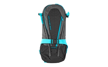 Picture of Grey Ghost Gear Apparition SBR Bag, Backpack, Can Fit a 10.5" or Shorter SBR, Black w/ Cyan Zips, 27"H Without Extended Bottom/33"H With Extended Bottom X 12"W X 4"D GTG5874-2-49