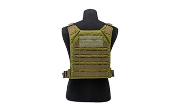Picture of Grey Ghost Gear Minimalist Plate Carrier, Body Armor Carrier, Designed to Carry 10" X 12" Hard Plates or Large ESAPI Plates, Constructed from Mil-Spec Materials to Stand Up to Hard Use, the Inside Faces of the Carrier are Lined with Air Mesh for Comfort and Breathability, Olive Drab Green 0007-1