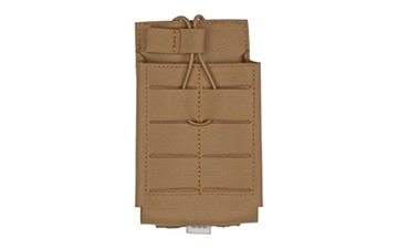 Picture of Grey Ghost Gear Single 7.62 Mag Pouch, Fits 7.62NATO/308WIN AR Magazines, Laminate Nylon, Includes a Bungee Retention Strap to Allow for Silent Removal of your Magazine, Attaches to any MOLLE/PALS Style Webbing, Coyote Brown 1053-14