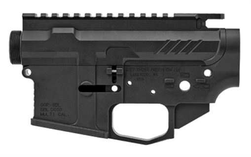 Picture of Grey Ghost Precision AR-15 Billet Receiver Set, 223 Rem/556NATO, Black Finish, Flared Magazine Well, Functions with Nearly all Available AR-15 Parts GGP-S-Light-RCVR GGPSLIGHTRCVR