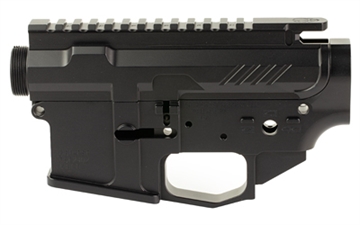 Picture of Grey Ghost Precision AR-15 Receiver Set, Semi-automatic, Lower/Upper Set, 556NATO, Black, No Handguard, Billet, Hard Coat Anodized GGP-S-LIGHT-RCVR-BS