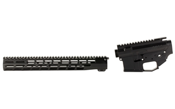 Picture of Grey Ghost Precision AR-15 Receiver Set, Semi-automatic, Lower/Upper Billet Builders Set, 556 NATO/223 Remington, 15" MLOK Handguard, Anodized Finish, Black GGP-S-LIGHT-RCVR-BS