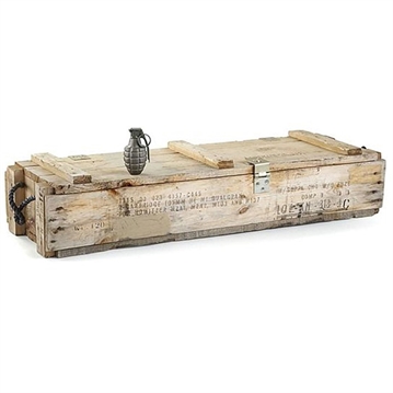 Picture of Schreck Wholesale Inc G1 105MM WOOD AMMO BOX 36X12X8 NATURAL WOOD 105MM
