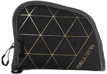 Picture of Girls With Guns  Foiled 8" Long Heather Gray/Gold Foil Holds Handgun  90-8