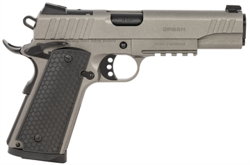Picture of Girsan MC1911 S Influencer Full Size 45 ACP 8+1 5" Black Steel Barrel, Tungsten Gray Cerakote Optic Ready/Serrated Steel Slide & Frame w/Picatinny Rail & Beavertail, Gray Polymer Grip 391147