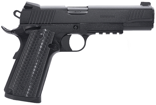 Picture of Girsan MC1911 S Untouchable Full Size Frame 9mm Luger 9+1 5" Black Steel Barrel, Black Serrated Steel Slide & Frame w/Beavertail & Picatinny Rail, Black Polymer Grip 392061