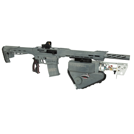 Picture of Gladiator Customs HellHog Shotgun w/Flamethrower 12 ga. 20 in. Grey w/Pulsefire UBF HELLHOG12-UBF