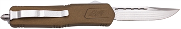 Picture of Great Lakes Firearms GLKMDSMTBRZ GLFA Medium 3.50" OTF Plain Steel Blade, Bronze Cerakote Aluminum Handle GLKMDSMTBRZ 638457794458