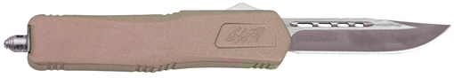 Picture of Great Lakes Firearms GLFA Medium 3.50" OTF Plain Steel Blade, Flat Dark Earth Cerakote Aluminum Handle GLKMDSMTFDE