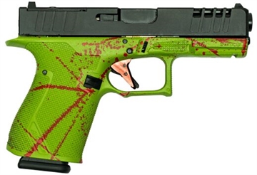 Picture of Great Lakes Firearms Striker Compact Frame 9mm Luger 15+1 4" Black Nitride Steel Barrel, Black Cerakote Serrated w/Slide Cuts Steel Slide, Zombie Cerakote Polymer Frame & Grip, Ambidextrous GL19SZOM