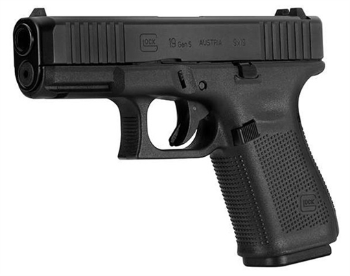 Picture of GLOCK 19 G19 GEN 5 HGA 9MM 4.0 IN BBL FS BLACK 3 10RD MAGS 5IB TRIGGER FRONT SERRATIONS MOS UA195S201MOS
