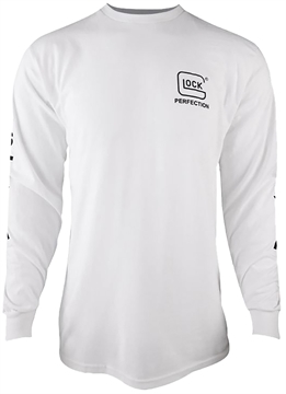 Picture of Glock Perfection Long Sleeve Tee White Pre-Shrunk Cotton Long Sleeve Small AP96092