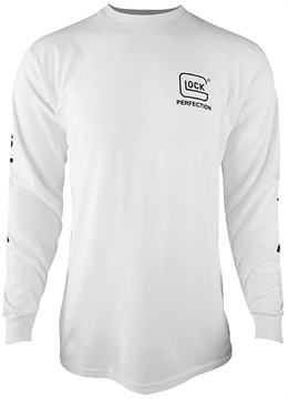 Picture of Glock Perfection Long Sleeve Tee White Pre-Shrunk Cotton Long Sleeve Large AP96094