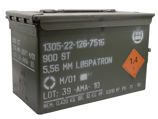 Picture of GLOBAL ORDNANCE DENEX 5.56X45MM M200 BLANKS 1100 M2A1 CAN 810091156407 -