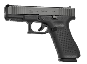 Picture of GLOCK 45 G45 GEN 5 HGA 9MM 4.0 IN BBL GNS BLACK 3 17RD MAGS 5LB TRIGGER FRONT SERRATIONS PA455S703