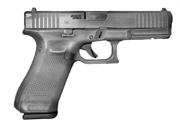 Picture of GLOCK 17 G17 GEN 5 MOS HGA 9MM 4.49 IN BBL FS 3 17RD MAGS 5LB CERAKOTE GRAY BATTLEWORN FRAME/SLIDE PA175S203MOSGBW