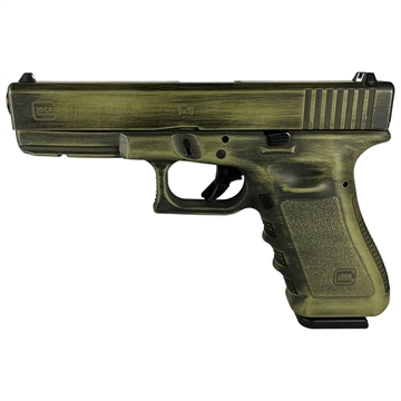 Picture of Glock 17 Gen 3 Custom "Bazooka Green Destressed" Handgun 9mm Luger 17/rd Magazines (2) 4.49" Barrel Austria PI1750203 MODBGD