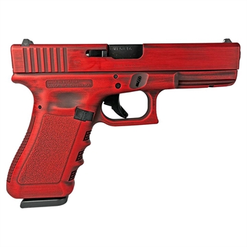Picture of Glock 17 Gen 3 Custom "Destressed Red" Handgun 9mm Luger 17/rd Magazines (2) 4.49" Barrel Austria PI1750203 MODRD