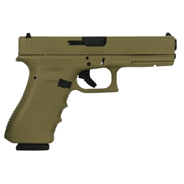 Picture of Glock 17 Gen 3 Custom "FDE" Handgun 9mm Luger 17/rd Magazines (2) 4.49" Barrel FDE Austria PI1750203 MODFDE